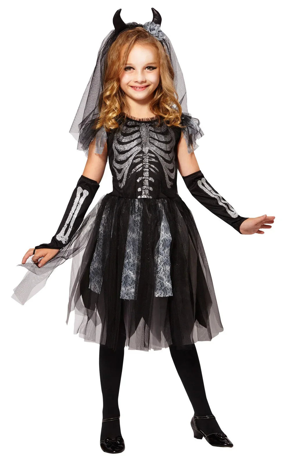 Disfraz de Novia Esqueleto para Niña Esqueletos Widmann